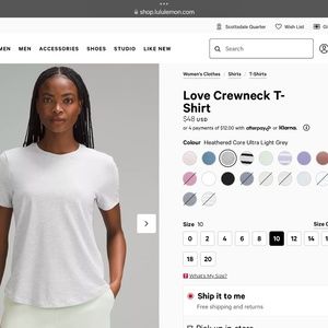 Lululemon Love Crew Grey T-Shirt (10)